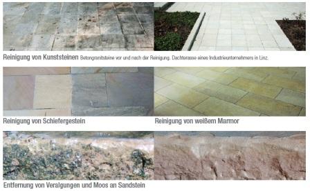 Reinigung von Kunststeinboden Granitboden Schieferboden Indischer Sandstein